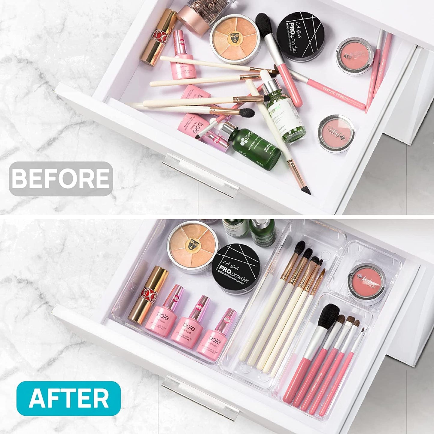 SortTray | Clear Drawer Organizer Tray