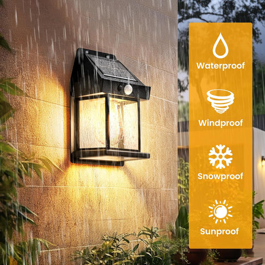 Solar Wall Lamp with 3 Modes & Motion Sensor