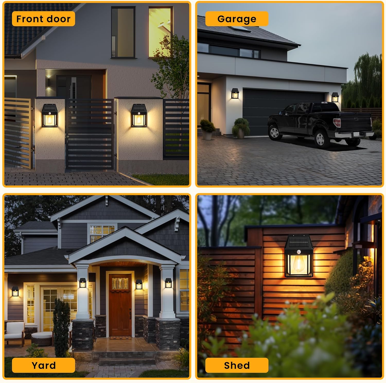 Solar Wall Lamp with 3 Modes & Motion Sensor